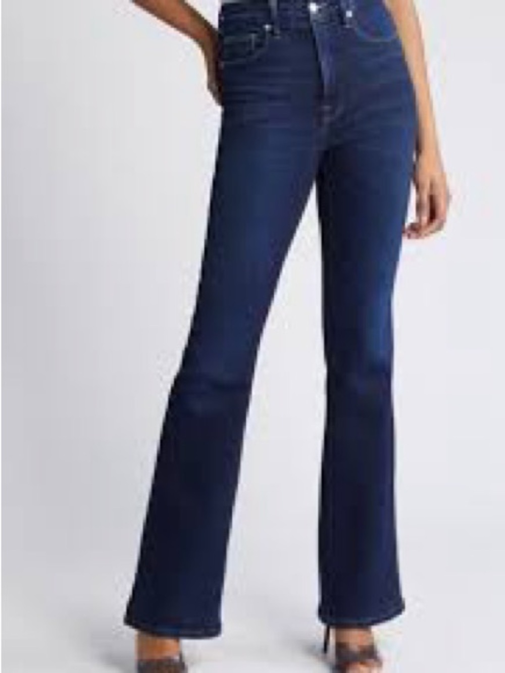 Good American Good Classic Bootcut Jeans High Rise Dark Wash Size 12/31